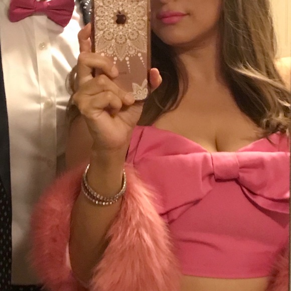 Pop Pink Bow-Front Top - Picture 6 of 6